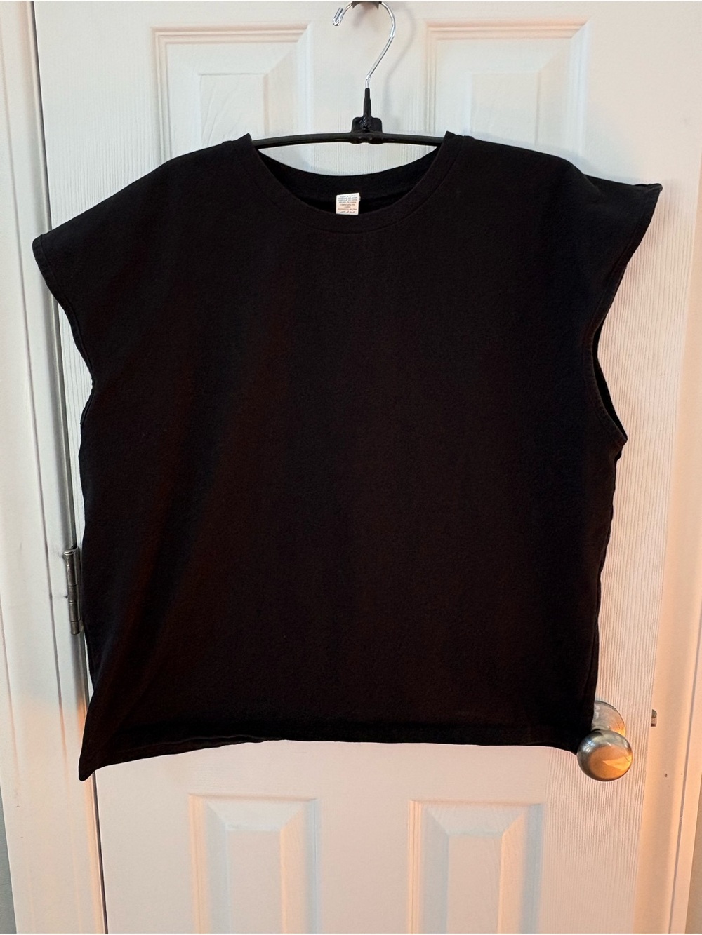 alo Black Cotton Muscle Tee Size Medium